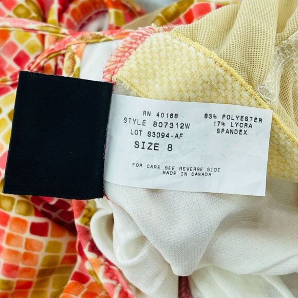 Colorful Mosaic Print One-Piece Swimsuit By I.N.C. Size S - Picture 7 of 10